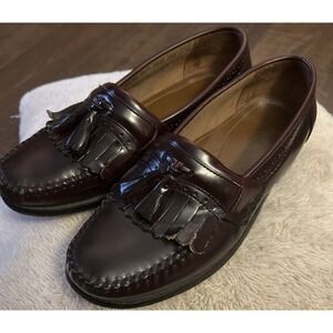 Weejuns GH Bass & Co Loafers Jeremy Dress Shoes Mens 10 EE Brown Leather Tassel